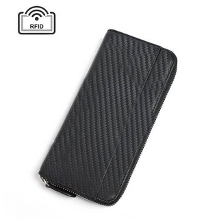 真皮長夾 簡約風拉鍊錢包