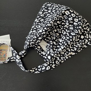 豹紋包 韓系ins秋冬質感豹紋肩背包 大容量帆布購物袋 學生書袋動物紋女生包包