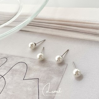 ALUMI 珍珠耳釘 S925純銀針 耳環 飾品 養耳棒 純銀耳環