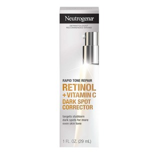 Neutrogena 래피드 톤 리페어 다크 스팟 코렉터 페이스 세럼 레티놀 비타민 C 함유 29ml, 1개