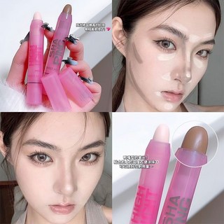 【臺灣出貨】 高光修容棒臉部提亮臉部修容鼻影陰影立體防水防汗修飾推薦新手, 01#高光棒+02#修容棒v, 1個