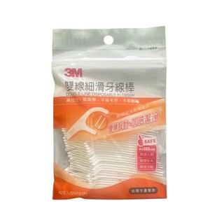 3M細滑牙線棒，台灣製造，單線散包裝，多規格可選，原廠公司貨, 1個, 雙線單包裝42支