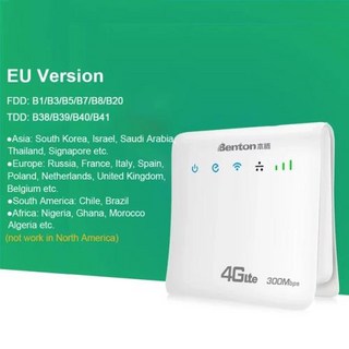 Benton SIM 카드 인터넷 모뎀용 WAN LAN 무선 핫스팟 리피터 3G 4G LTE 라우터 300Mbps 2.4GHz WiFi 32 사용자, 4) UK Plug - For EU Edition, 1개