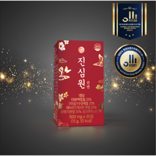 진앤 진심원 레시틴 오메가3 구아검 가수분해물 실크펩타이드 erbp 복합물, 1개, 30정