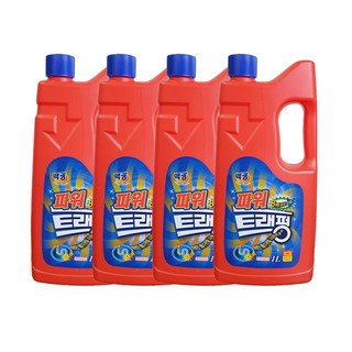 백광 트래펑 1L 배수관 세정제 세면대 욕조 변기 배수구 막힘예방, 4개