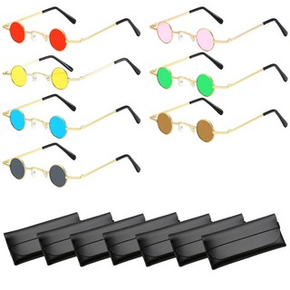 낭만파티 레옹 선글라스 마이콜 안경 7종 세트, 1개, 레옹 선글라스 7종 + 케이스 7개 세트