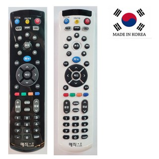 국내생산 매직온 통합만능리모컨 V-450B 블랙색상 / V-450 화이트색상 TV 셋톱박스 IPTV / BTV / KT쿡 / 스카이라이프 호환리모컨, 매직온 통합만능리모컨 V-450 화이트, 매직온 통합만능리모컨 V-450 화이트