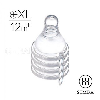 Simba 小獅王辛巴 母乳記憶超柔防脹氣標準十字奶嘴-4入【金寶貝】, 1個, XL號, 十字孔