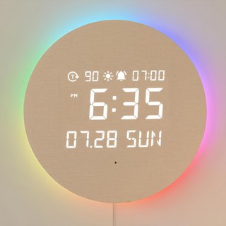 mooas 滿月小夜燈LED壁鐘, 極光