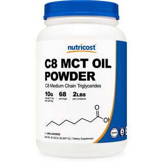 nutricost C8 MCT油萃取粉, 1個, 907g