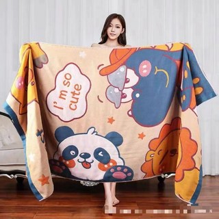 純棉 紗布 浴巾 多層大毛巾 吸水全棉 不掉毛 兒童家用 男女成人洗澡裹巾, 動物總動員,80*160釐米超大號四層紗布浴巾, 1個