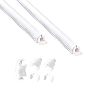 디클루 케이블데코 플러스 전선몰딩 세트 스몰사이즈 2m, 흰색 + 흰색캡, 1개