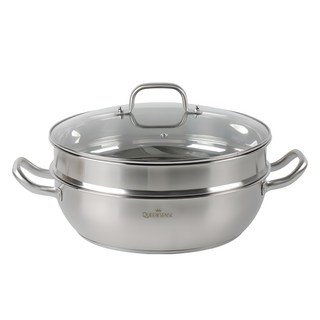 퀸센스 올스텐 인덕션 2단 찜기, 24cm, 1세트