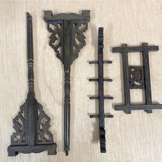 雞翅木毛筆架 12掛/8掛 書法筆掛 文房四寶收納, 8掛 - 雞翅木毛筆掛