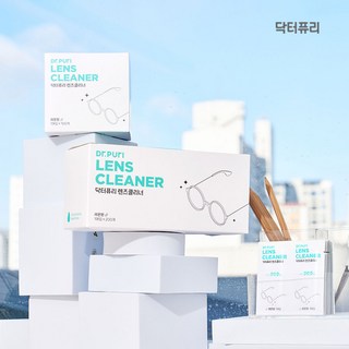닥터퓨리 렌즈클리너 일회용 티슈 200매 / 안경 액정 핸드폰 스마트폰 컴퓨터, 화이트, 1개