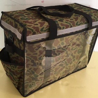 外送箱 外送保溫袋 外送小箱 外送袋 外送包手提保溫箱 保鮮配送餐箱 保溫箱 機車保冰袋55L 外送保溫箱, 55L 迷彩色, 1個