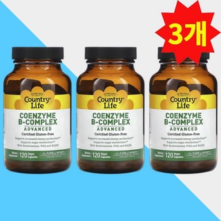 컨트리라이프 코엔자임 비타민B군 엽산 판토텐산 비타민 B12 B6 B1 120캡슐 3개, 120정