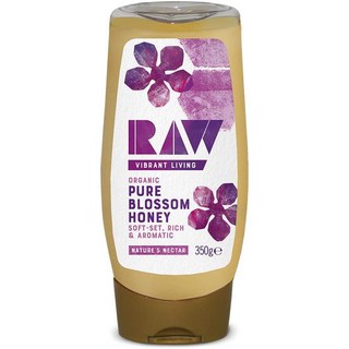 영국 로우 바이브런트 리빙 Raw Vibrant Living Blossom Cold Pressed Honey 퓨어 블라썸 냉압착 꿀, 7개, 350g