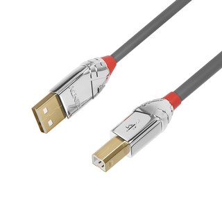 LINDY USB傳輸線 CROMO USB2.0 Type-A 轉 Type-B 適用於印表機 鍍金接頭 1-5米, 灰色, 1個, 200 公分