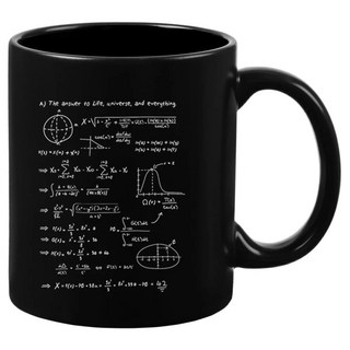 수학 물리학 수식 머그잔 11oz 교사용 블랙 세라믹 커피 머그잔 소년 친구 생일 선물 머그잔, Bla, 301 400ml, 1개