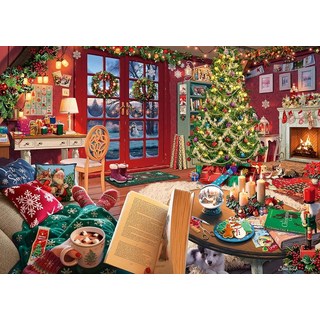 Ravensburger Cozy Christmas 성인용 500피스 대형 직소 퍼즐 라벤스부르거 11st_amz 159659 8696454984, Ravensburger Cozy Christmas 성인