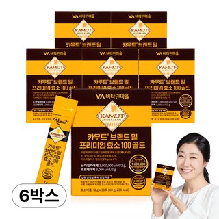 비타민마을 100만 역가수치 카무트 브랜드밀 프리미엄 효소 100 골드 30p, 60g, 6개