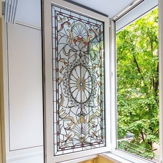 PVC防水自粘貼紙歐式花紋靜電玻璃貼，台灣發貨，窗戶防窺裝飾，噴水可貼熱銷款, 花紋