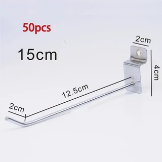 50PCS 판금 벽 후크 헤비 듀티 유틸리티 그리드 선반 차고 스토리지 주최자 의류 랙 디스플레이 정렬, 01 15cm