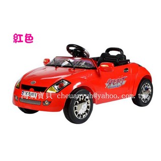 淘氣寶貝 兒童電動車 遙控汽車 迷你跑車敞篷-99815 出清特價 遙控電動車可外接MP3, 黃色, 1個