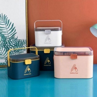 메디컬박스 약상자 응급 구급 디자인 이동형, 디자인 메디컬박스(중형), 터키블루, 메디컬박스(중형)터키블루