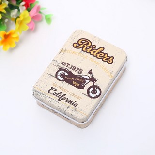 嗨購 創意桌面長方形馬口鐵收納盒 禮品明信片小鐵盒 馬口鐵金屬盒批發, 米車, 1個