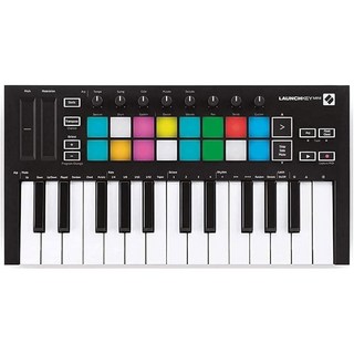 Novation Launchkey 61 MK4 DAW 통합 기능이 있는 키 반가중치 USB MIDI 키보드 컨트롤러. 코드 및 스케일 모드 8개의 드럼 패드 아르페지오터, 25 Keys, 1개