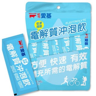 紅牛愛基電解質沖泡飲6包/袋，運動後迅速補充水分與電解質，維持身體機能正常運作，輕巧包裝方便攜帶, 1個