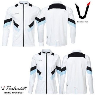 테크니스트 배드민턴 2024 우븐 스트레치 트레이닝 집업 상의 화이트 민트 TNJ4402