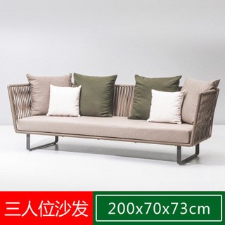 戶外藤編躺床沙發 160x120x85cm, 三人沙發