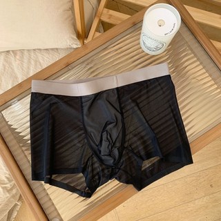 防曬透氣吸濕夏季超薄無痕男士內褲男生四角褲速乾冰涼寬鬆透氣大平角褲