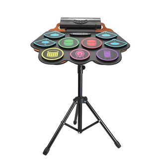 電子爵士鼓 兒童鼓 附贈收納袋, 1套, 手捲鼓+架, MD862MC+YS08