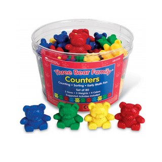 [과학쌤이오] STEAM 감각 놀이 수세기칩 곰모형 4색, 1개