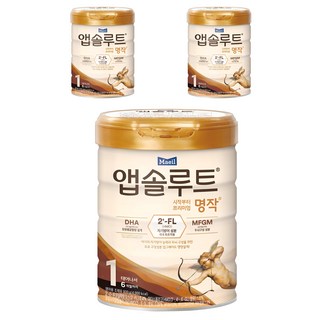 앱솔루트 명작 분유 1단계, 800g, 3개