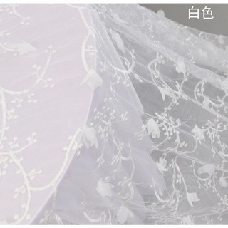 婚慶紗幔裝飾瑞士網紗花瓣紗布料星月美人紗婚禮白紗竹節椅椅背紗, 1個, 花瓣布 白色1米, 白色