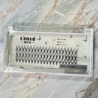 DREAM DEER 魚尾款假睫毛 0.07粗 12mm 自嫁接款, 1個, 損盒瑕疵｜蘿莉塔｜V型上睫毛,11MM