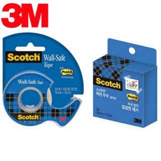 3M 스카치 벽면 부착용 테이프 (19X16.5) 183 본품 리필, 1.벽면 부착용 테이프 183