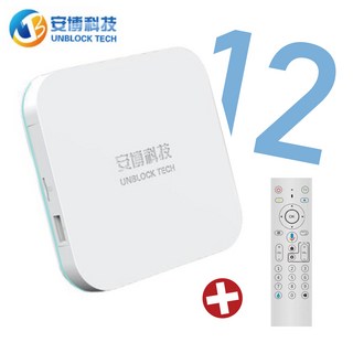 UNBLOCK TECH 安博盒子 第12代 6K高清 AI語音控制 4GB 64GB 全球CDN加速, 1個