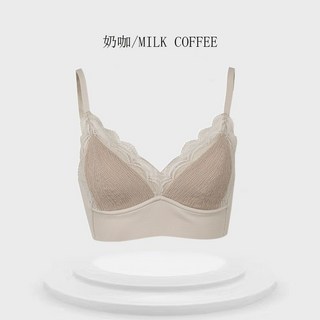 法式蕾絲內衣 薄款無痕文胸罩 大胸顯小 聚攏收副乳三角杯