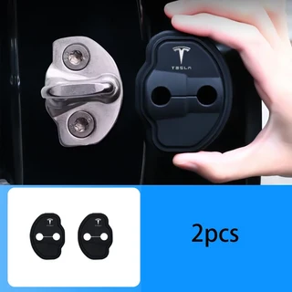 테슬라 스페이스X 모델 3 하이랜드 2023 모델 S 모델 X 모델 Y 모델용 자동차 도어 잠금 버클 보호 커버 엠, 02 2PCS