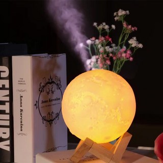 月球小夜燈加濕機香薰機擴香儀 - 聖誕節交換禮物情人節生日禮物, 升級版