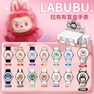 Labubu 方形矽膠石英手表，學生兒童男女卡通設計, 1個, 隨機一款