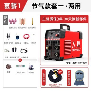 大焊WS-250氬弧焊機 220V家用小型不銹鋼全銅兩用多功能電焊機, 1個, 節氣歀【氬弧+電焊】套餐一