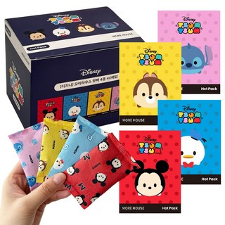 KC인증 디즈니 캐릭터 어린이 미니 핫팩 30g, 40개