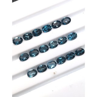 藝釩珠寶 倫敦藍托帕石橢圓5x7mm [半寶石系列] 金工鑲嵌裸石海軍藍